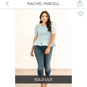 Rachel parcell smocked peplum top